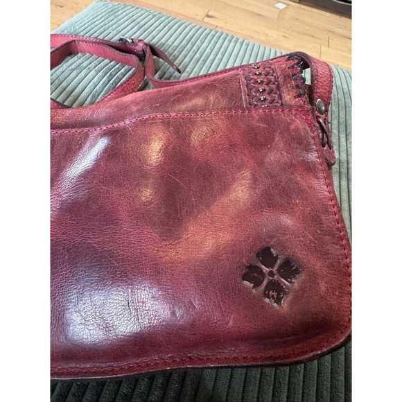Patricia Nash Leather Crossbody‎ Embossed Bag Red Purse Handbag with Tassel Boho - Picture 12 of 15